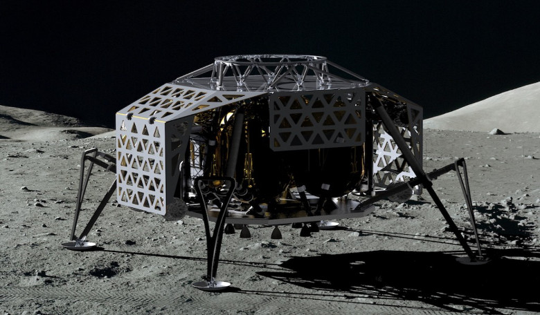 ALINA, the Autonomous Landing and Navigation Module, the first private spacecraft built by PTScientists to transport and land their two rovers safely on the moon. Image: PTScientists