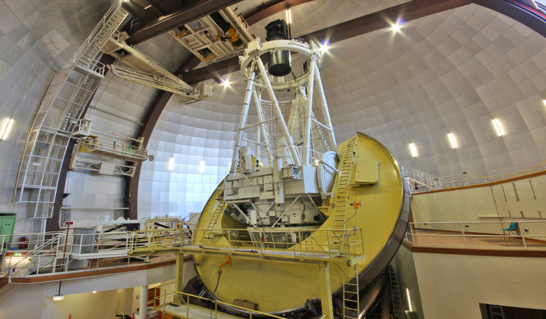 The 3.9 metre Anglo-Australian Telescope located at Siding Spring Observatory in NSW. Image: Angel Lopez-Sanchez/AAO