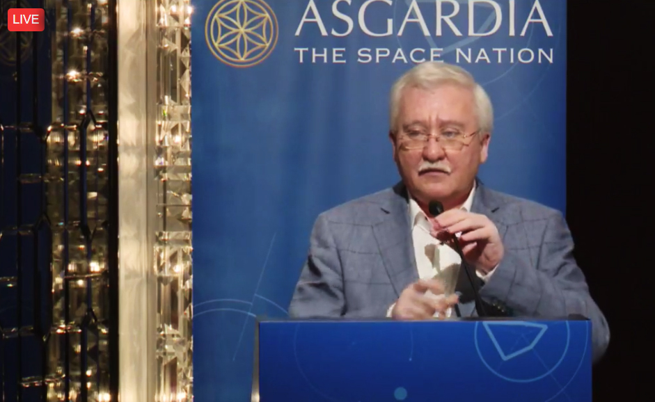 Dr Igor Ashurbeyli at the Asgardia press conference in Hong Kong.