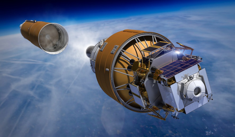 Boeing’s Human Lander System heads into orbit on the strength of a Space Launch System rocket in this artist concept. Image: Boeing