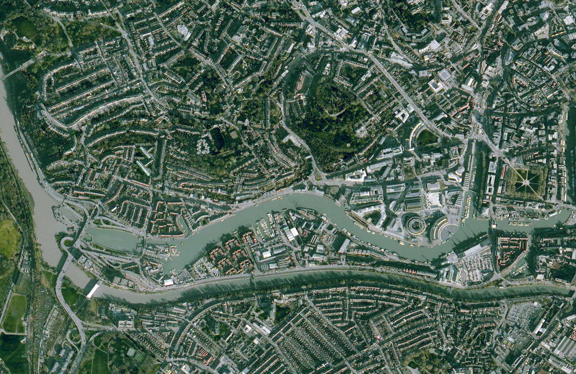 High resolution image of Bristol taken with Earth-i test satellite. Image: Earth-i