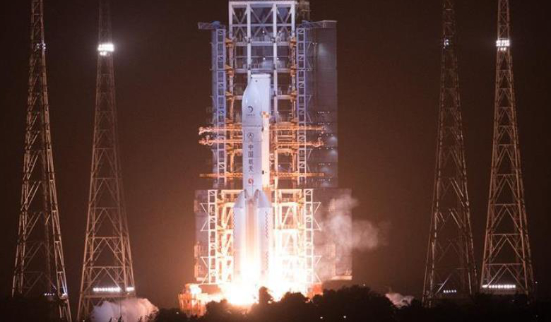 China launches the Chang'e-5 lunar probe from the Wenchang Spacecraft Launch Site in the southern province of Hainan. Image: Xinhua