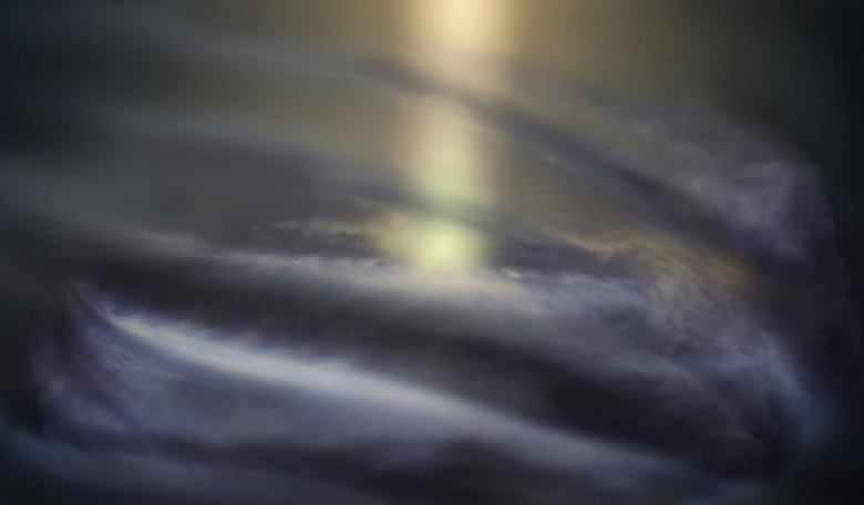 Artist impression of ring of cool, interstellar gas surrounding the supermassive black hole at the center of the Milky Way. New ALMA observations reveal this structure for the first time. Image: NRAO/AUI/NSF; S. Dagnello