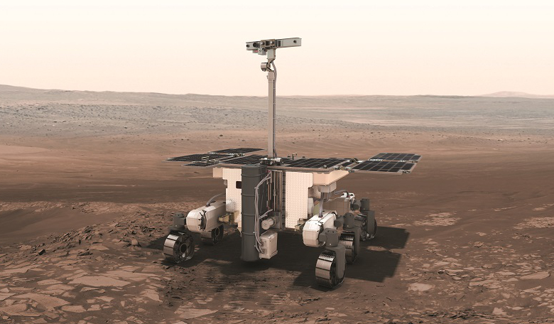 An artist's depiction of the ESA's ExoMars rover Rosalind Franklin. The rover which was due for launch in July 2020 will now head to the Red Planet in 2022. Image: ESA/ATG medialab