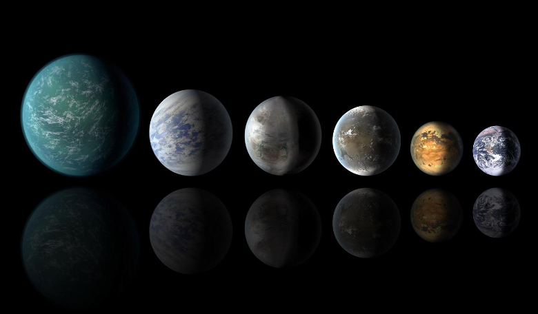 An artists concept of exoplanets similar to Earth. Image: NASA