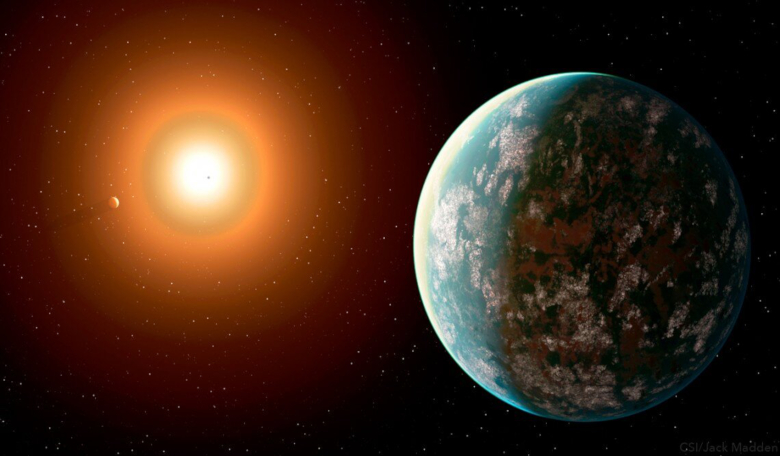 An artistic rendering of GJ 357 d, a possible temperate super-Earth only 31 light-years away that could have liquid water on its surface. Image: Jack Madden/Cornell University