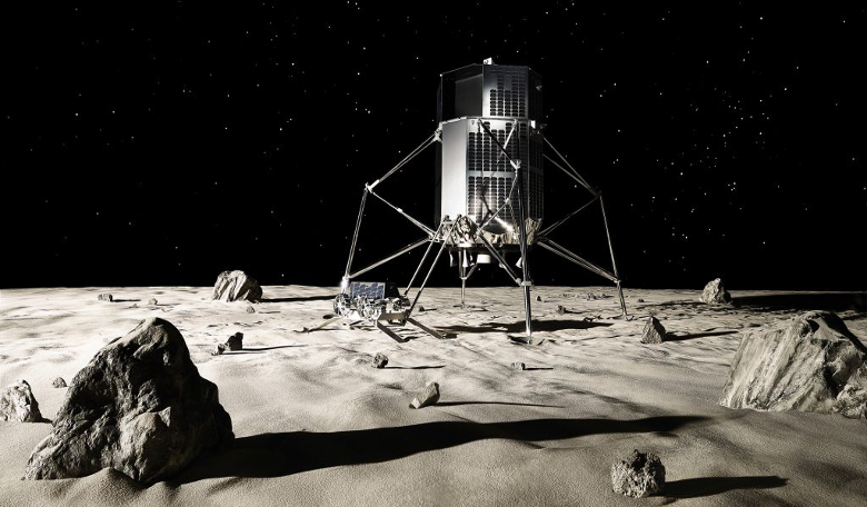 The latest HAKUTO-R Lander and Rover design. Image: ispace