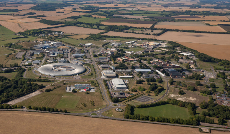 Ariel view of the Harwell Space Cluster in Oxford, UK.