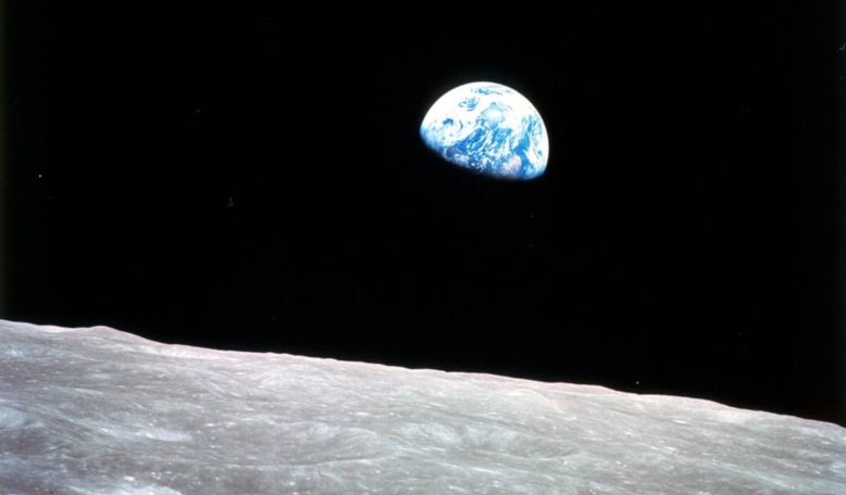 The iconic Earthrise photograph taken from lunar orbit by astronaut William Anders on 24 December, 1968, during the Apollo 8 mission. Image: NASA