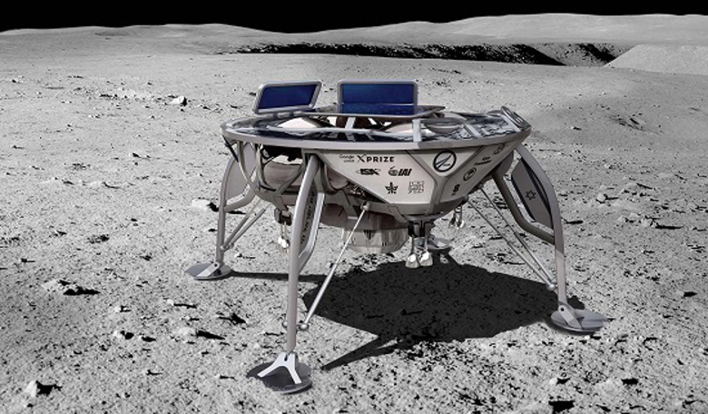 A visualisation of the SpaceIL lander Beresheet. Image: SpaceIL