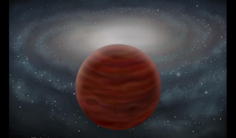 An artist's impression of the new pure and massive brown dwarf found by astronomers in the outermost reaches of our Galaxy. Image: John Pinfield