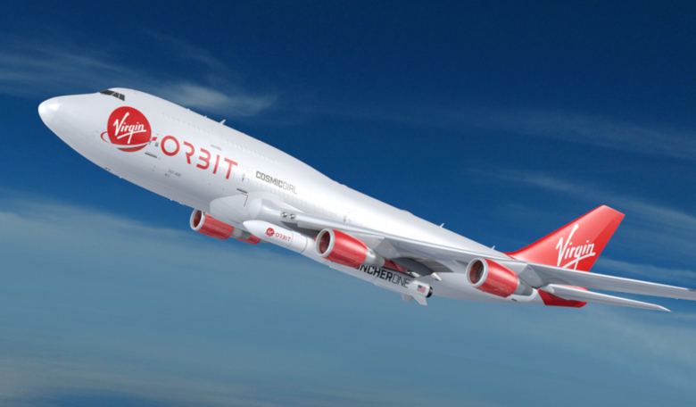 A rendering of Virgin orbit’s Cosmic Girl carrying LauncherOne. Image: Cosmic Girl