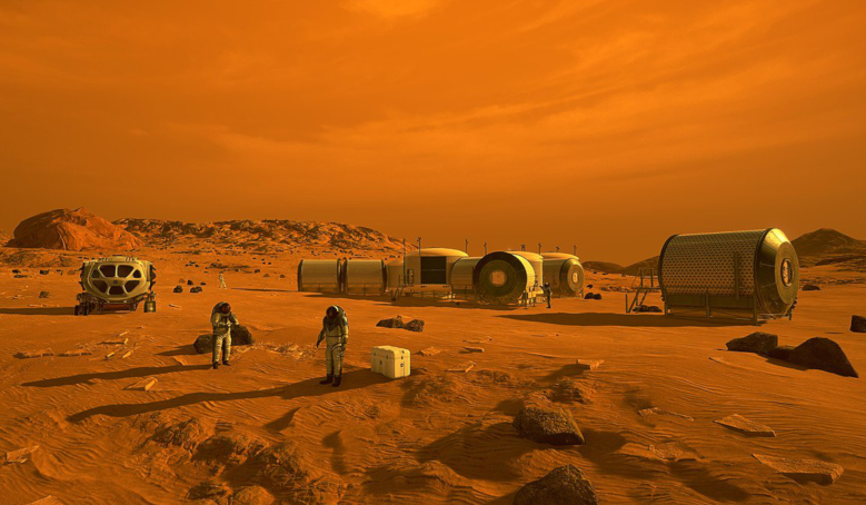 Artist concept of the first humans on Mars. Image: Wikipedia