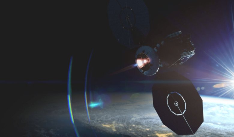 An artist's rendering of Fervoride, Momentus' space rocket which will move spacecraft to their desired orbits. Image: Momentus