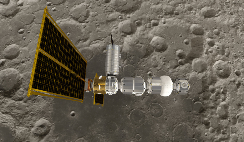 Artist’s impression of the Gateway and Orion. The Gateway is the next structure to be launched by the partners of the International Space Station. Image: ESA