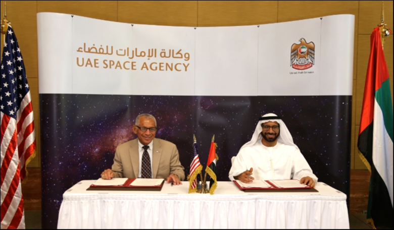 NASA and UAE signing formal agreement. Image: NASA