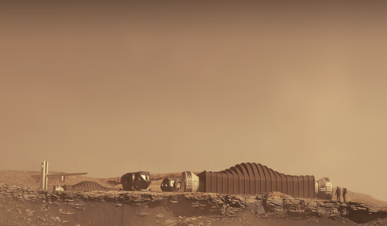 Mars Dune Alpha Conceptual Render: Visualisation on Mars. Image: ICON