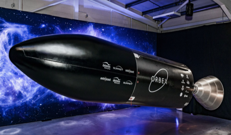 A prototype of Orbex's Stage 2 rocket, the stage that will transit into orbital flight after launch. Image: Orbex