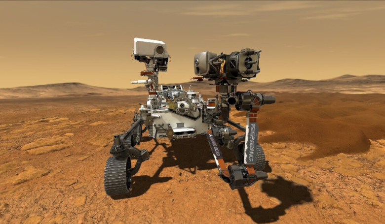 The six-wheeled robot, which is about the size of an SUV and weighs 1,040 kilograms, is NASA's fifth Mars rover and its most advanced to date. Image: NASA