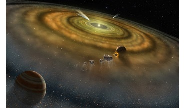 core accretion, Jupiter, meteorites, Nature, protostellar disk