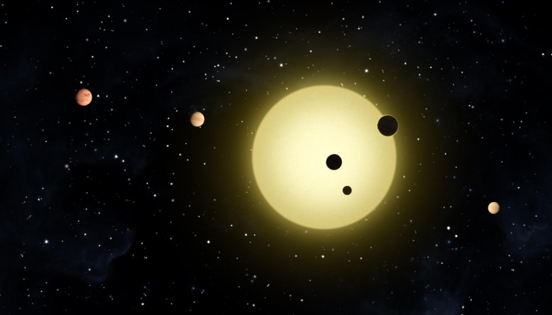 Artist's conception of a multi-planet system. Image: NASA/Tim Pyle