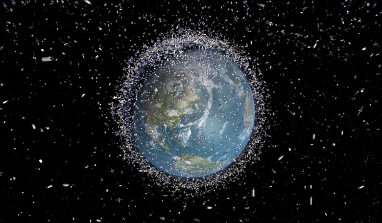 The majority of the space debris population is found in a Low Earth Orbit (LEO) at an altitude of 800km-2000km above Earth. Image: ESA