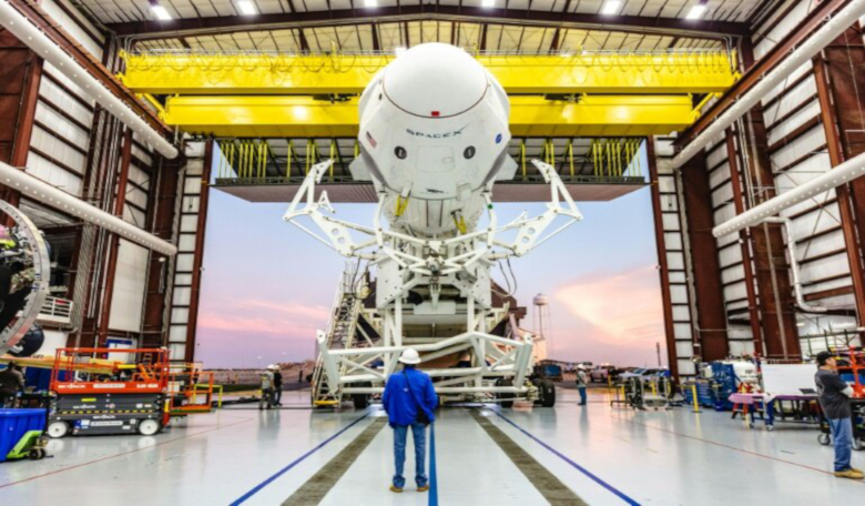 The Crew Dragon capsule seen at the Kennedy Space Center in Florida. Image: NASA