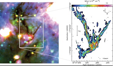 filamentary cloud structure, Green Bank Telescope, Jansky Very Large Array (JVLA), SDC13, star formation