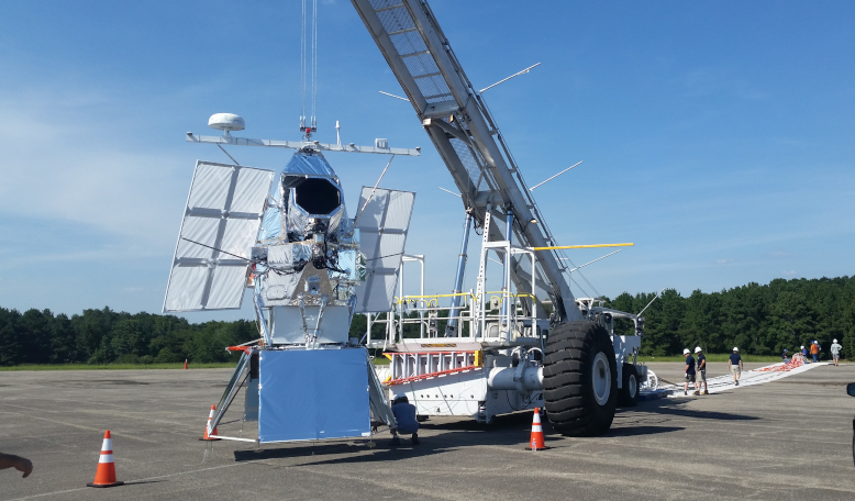 SuperBIT getting ready for a test flight on the Palestine launch pad 2 hours before launch in 2016. Image: University of Toronto