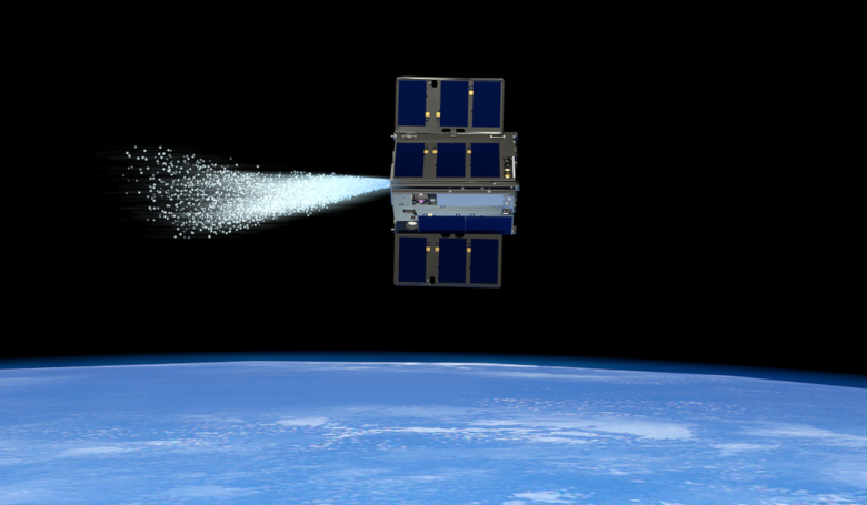 A artist's rendering of one of the two OCSD CubeSats in low-Earth orbit as part of NASA’s Optical Communications and Sensor Demonstration mission. Image: NASA