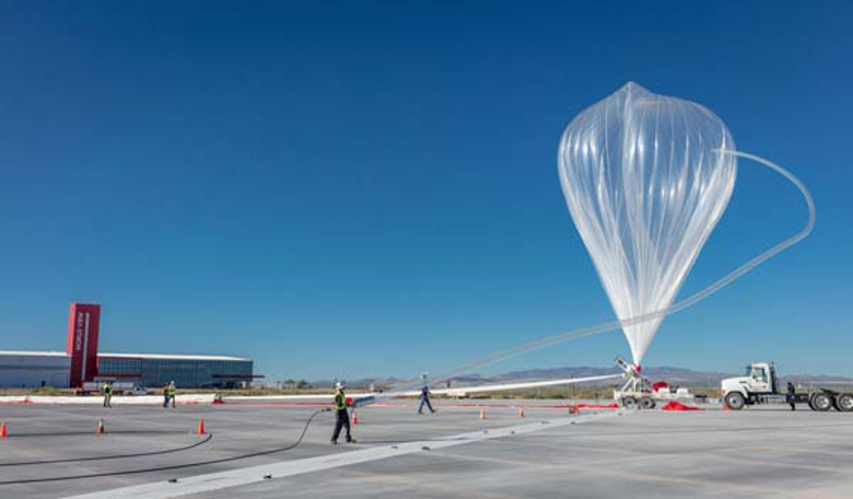 World View launches its first Stratollite balloon from Spaceport Tucson this week. Image: World View