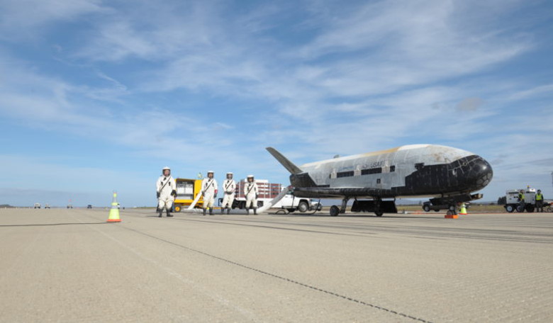 The X-37B Orbital Test Vehicle (OTV) is the US Air Force's unmanned, reusable space plane. Image: Boeing