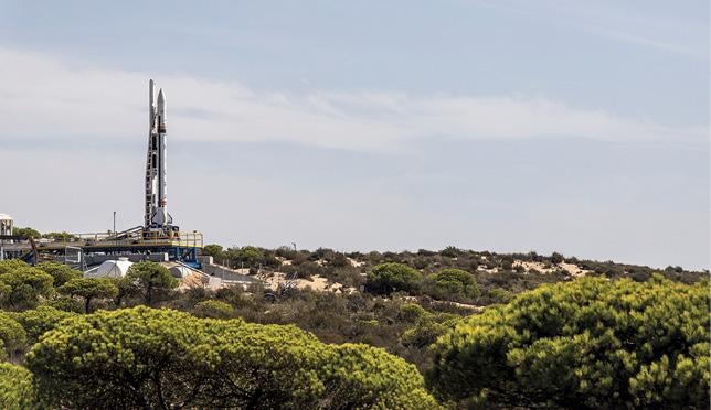 MIURA 1 on the launch pad at the El Arenosillo launch site in Huelva Spain prior to launch on 7 October 2023.