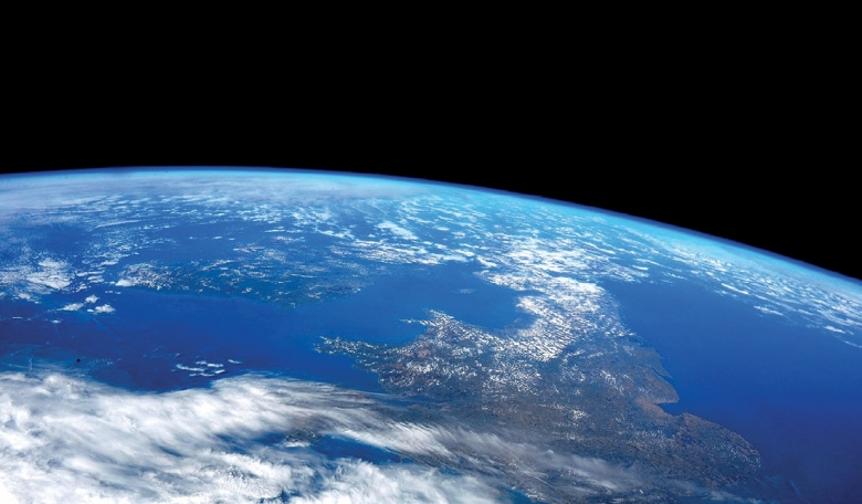 ESA astronaut Samantha Cristoforetti’s photo of the UK from the International Space Station.