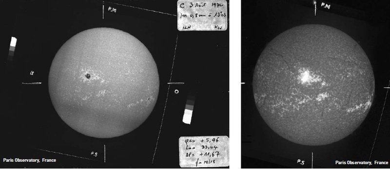 A vew of McMath Region 11976 from the Paris Observatory early on 4 August 1972.