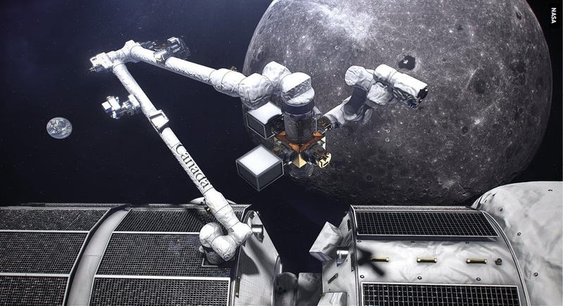 Concept for Canadarm3, Canada’s smart robotic system for the Lunar Gateway.