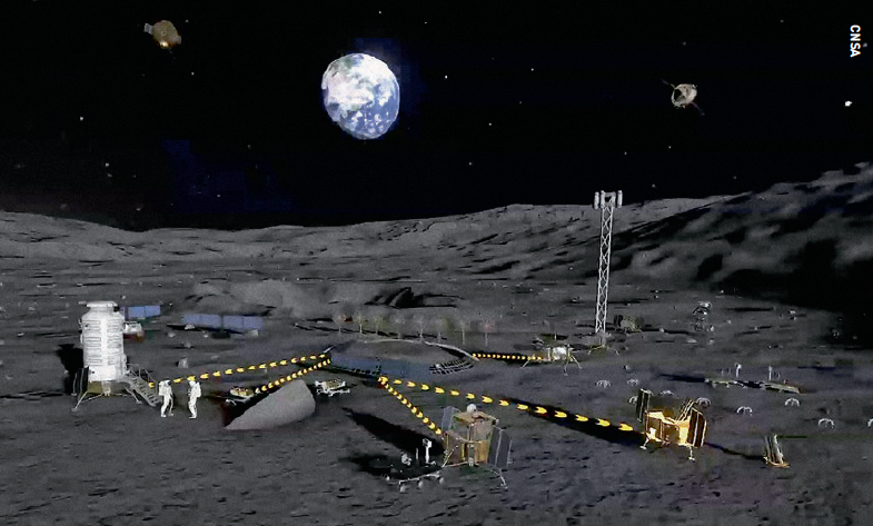 Artist’s rendering of phase 3 of the China-Russia ILRS roadmap