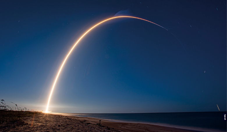 Arch of achievement – SpaceX Starlink launch from Cape Canaveral, Florida.