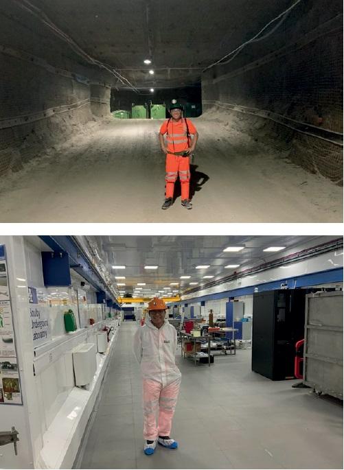 Figure 6. Images inside STFC Mine and inside the underground laboratory.