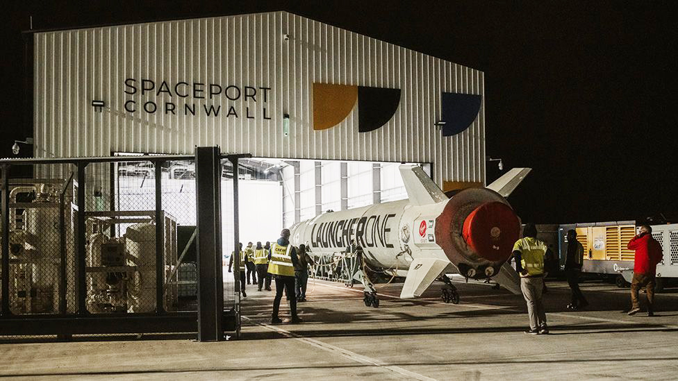 LauncherOne at Spaceport Cornwall. Credit: Spaceport Cornwall