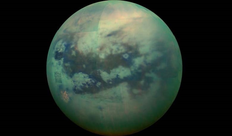 Peering Through Titan's Haze. Image credit: JPL/NASA