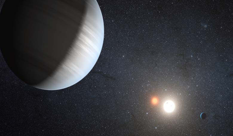 An artists illustration of a multi-planetary system. Image Credit: Kepler.nasa.gov