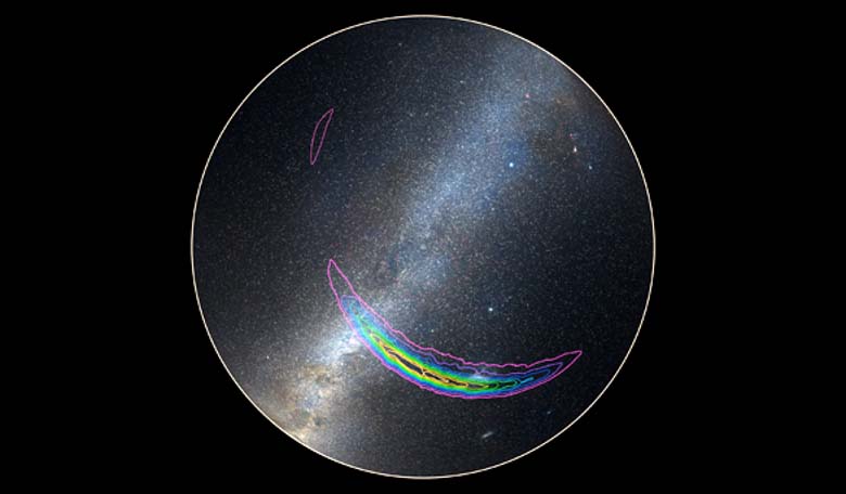 A SkyMap map showing the location of the GW150914 gravitational wave detection signal. Image credit: Caltech/R. Hurt