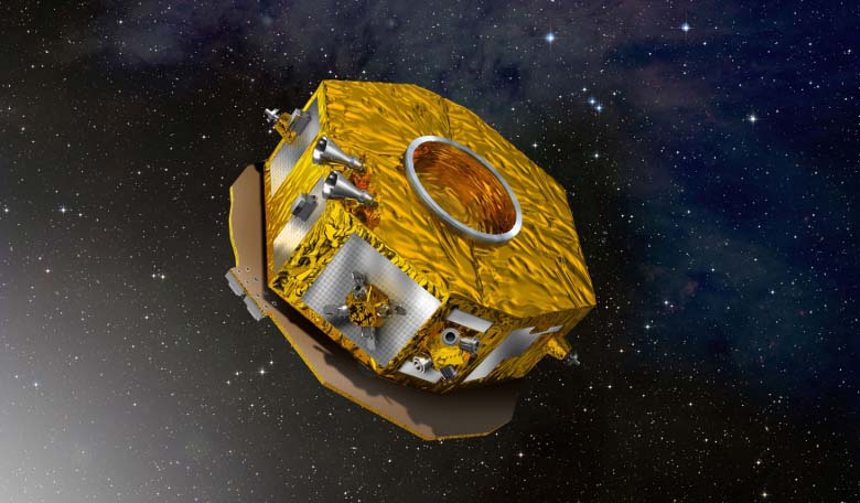 An artists impression of the LISA Pathfinder mission in space. Image: ESA